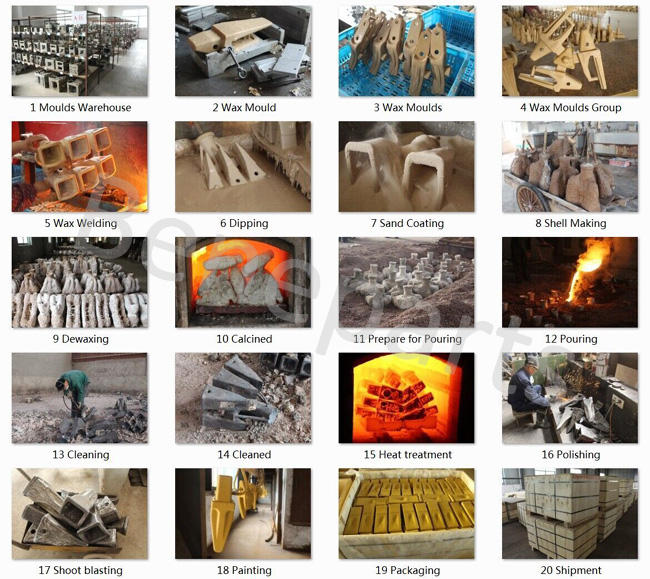 D&ouml;vme Kova Dişleriyle Komatsu 208-70-14152RC-F